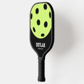 Raquette De Pickleball Noir Blanc Jaune Unique Bright (Gauche)