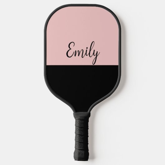 Raquette De Pickleball Noir Blush Rose Basic Moderne (Verso)