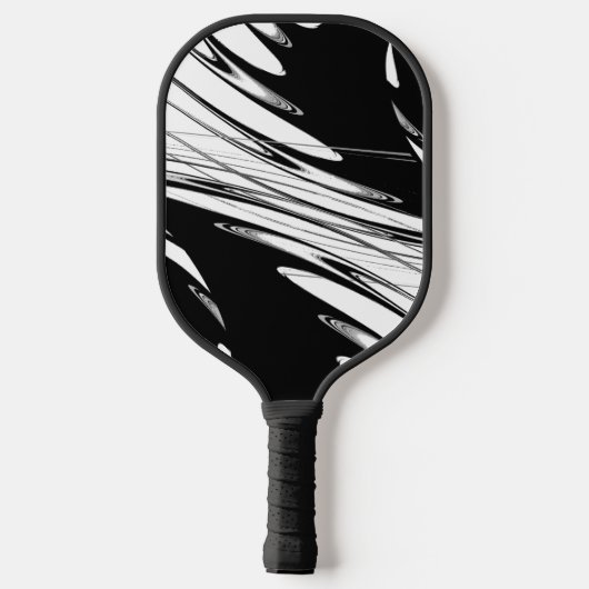 Raquette De Pickleball Noir et Blanc Moderne (Verso)