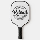 Raquette De Pickleball Noir et blanc officiellement à la retraite (Recto)