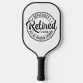 Raquette De Pickleball Noir et blanc officiellement à la retraite (Verso)