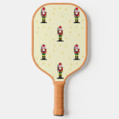 Raquette De Pickleball Noisette de Noël motif sur jaune (Verso)