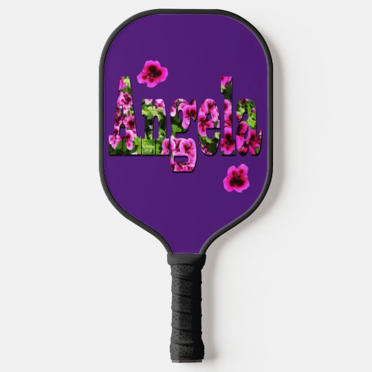 Raquette de Pickleball Nom Angela Floral (Recto)