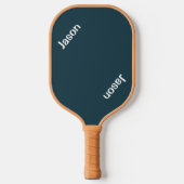 Raquette De Pickleball Nom Bleu Monogramme Simple minimal mignon Cool ten (Recto)