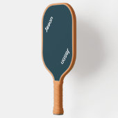 Raquette De Pickleball Nom Bleu Monogramme Simple minimal mignon Cool ten (Gauche)