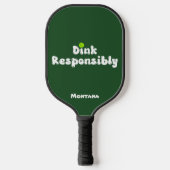 Raquette De Pickleball Nom Buvez Responsablement Émeraude Vert (Recto)
