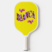 Raquette De Pickleball Nom de la bianca florale, Pickleball Paddle (Verso)