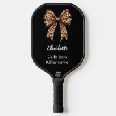 Raquette De Pickleball nom de l'arc du léopard noir citation (Recto)
