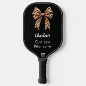 Raquette De Pickleball nom de l'arc du léopard noir citation (Verso)