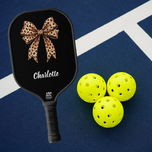 Raquette De Pickleball nom de l'arc léopard noir