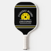 Raquette De Pickleball Nom de Magicien de Pickleball Mignon Balle Noir Ja (Verso)