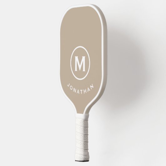Raquette De Pickleball Nom de monogramme classique minimal (Gauche)