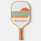 Raquette De Pickleball Nom de script Arc-en-ciel Pastel Lever de Soleil d (Recto)