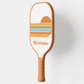 Raquette De Pickleball Nom de script Arc-en-ciel Pastel Lever de Soleil d (Gauche)