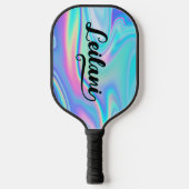 Raquette De Pickleball Nom de script de pinceau gras se terminant par I A (Recto)