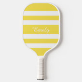 Raquette De Pickleball Nom de script jaune moderne (Verso)