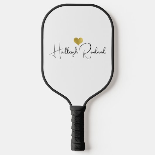 Raquette De Pickleball Nom de script manuscrit Monogramme Moderne (Recto)