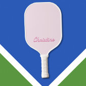 Raquette De Pickleball Nom de script moderne simple Monogramme