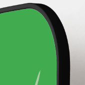 Raquette De Pickleball Nom de script néon vert moderne (Détail gauche)