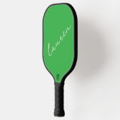 Raquette De Pickleball Nom de script néon vert moderne (Gauche)