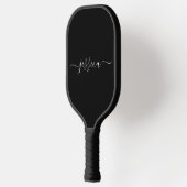 Raquette De Pickleball Nom de script noir moderne (Gauche)