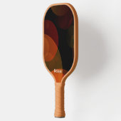 Raquette De Pickleball Nom de script personnalisé marron moderne (Gauche)