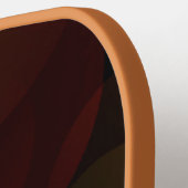 Raquette De Pickleball Nom de script personnalisé marron moderne (Détail gauche)