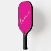 Raquette De Pickleball Nom de script rose moderne (Gauche)