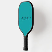 Raquette De Pickleball Nom de script turquoise moderne pickleball paddle (Gauche)