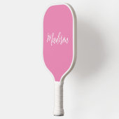 Raquette De Pickleball Nom des filles roses tendance Script manuscrit per (Gauche)