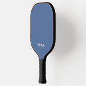 Raquette De Pickleball Nom du monogramme bleu moderne (Gauche)