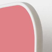 Raquette De Pickleball Nom du monogramme Corail rose initial Gris blanc (Détail gauche)