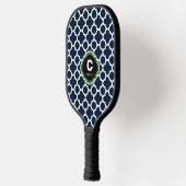 Raquette De Pickleball Nom du monogramme de Quatrefoil (Gauche)