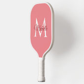 Raquette De Pickleball Nom du monogramme Modèle personnalisé double face (Gauche)