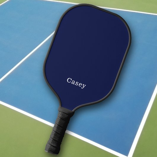 Raquette De Pickleball Nom du monogramme professionnel bleu foncé