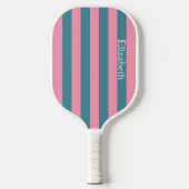 Raquette De Pickleball Nom du Motif Retro Pink and Blue Stripes (Recto)