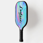 Raquette De Pickleball Nom du script de brosse en gras se termine avec I (Gauche)