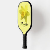 Raquette De Pickleball Nom du script de la fleur de jonquille jaune (Gauche)