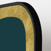 Raquette De Pickleball Nom du script de monogramme élégant personnalisé (Détail gauche)