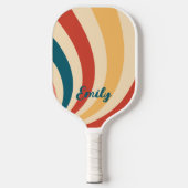 Raquette De Pickleball Nom du script de Motif Super rétro (Recto)