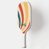 Raquette De Pickleball Nom du script de Motif Super rétro (Gauche)