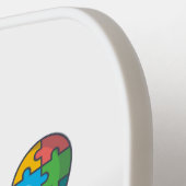 Raquette De Pickleball Nom du script de Sensibilisation sur l'autisme Mon (Détail gauche)