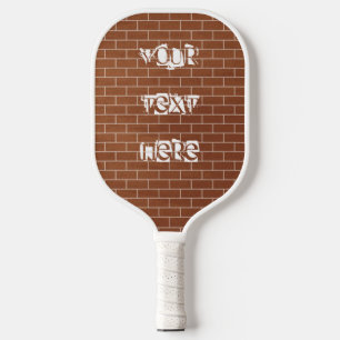 Raquette De Pickleball Nom du texte personnalisé Pagaie de brique à mur