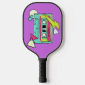 Raquette De Pickleball Nom et couleur personnalisés Bande Casette (Recto)