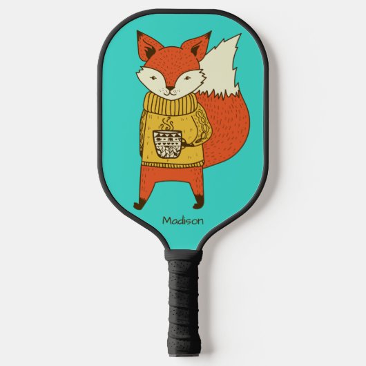 Raquette De Pickleball Nom et couleur personnalisés Fox (Recto)