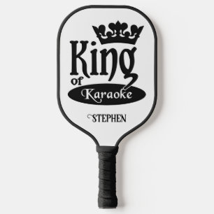 Raquette De Pickleball Nom et couleur personnalisés Roi du Karaoké