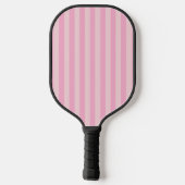 Raquette De Pickleball Nom et initiale à rayures rose féminin (Verso)