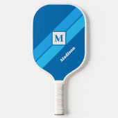 Raquette De Pickleball Nom et monogramme personnalisés (Recto)