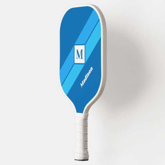 Raquette De Pickleball Nom et monogramme personnalisés (Gauche)