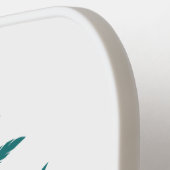 Raquette De Pickleball Nom et texte personnalisés Îles tropicales (Détail gauche)